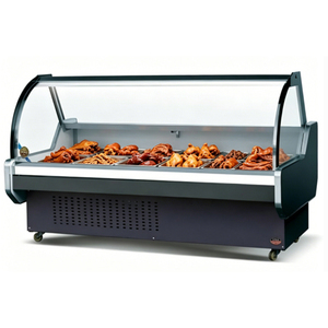 Vitrine réfrigérée à porte vitrée courbée pour la présentation de viande fraîche, destinée aux commerces de détail et aux boucheries - Product Image 1