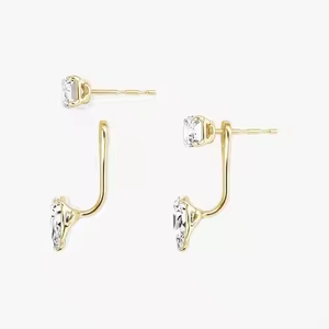 Boucles d'oreilles Richiediam en argent 925 avec diamants de laboratoire certifiés IGI, forme élégante et tendance pour les célébrations, les fêtes, le quotidien, ou comme cadeau - Product Image 6
