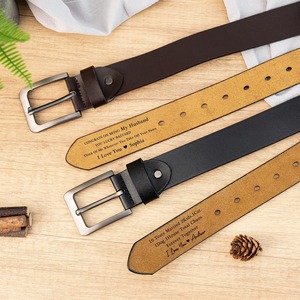 Ceinture en cuir haute résistance pour homme avec boucle réglable personnalisée durable, élégante, professionnelle, à porter à long terme, LMB-0050 - Product Image 2