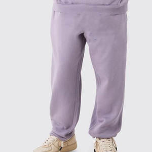 ชุดวอร์มผ้าฝ้าย100% ของผู้ชายกางเกงโอเวอร์ไซส์พิมพ์ลายกรดเทอร์รี่ใส่หน้าหนาวไซส์พิเศษ - Product Image 4