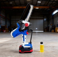 Scie à chaîne sans fil mini portable 6 pouces 21V sans balais 500W à batterie lithium-ion, directement de l'usine - Outils électriques industriels et domestiques