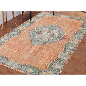 พรมกำมะหยี่ลายเหรียญสีส้ม: สไตล์โบฮีเมียนตุรกีพรมบางไม่ลื่น - Product Image 3