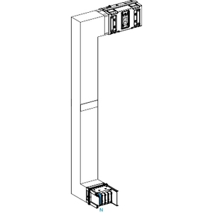 Per SCHNEIDER Electric KSA630DMCK41F CANALIS Barra di distribuzione e cavo multiplo, Segmento B M-TO-M, da basso verso l'alto e a sinistra - Product Image 1