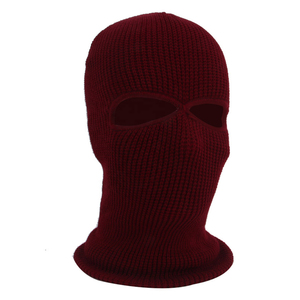 Nouveau 2026 Meilleure Qualité Bonnet Balaclava Tricoté à 2 Trous Hiver Cache-cou intégral pour Hommes - Product Image 1