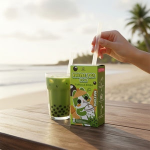 Kit de préparation instantanée de Bubble Tea avec saveurs Matcha au sucre roux et saveurs originales, billes de tapioca, emballage en boîte 240g - Product Image 6