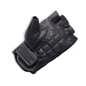 Gants en cuir sans doigts confortables avec doublure intérieure douce et gants en cuir sans doigts à la mode de style classique - Product Image 6