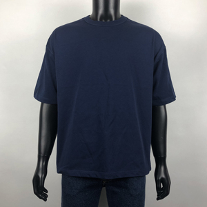 T-shirt de luxe avec logo personnalisé OEM T-shirt ample en coton épais à coupe ample avec petite épaule tombante T-shirt blanc surdimensionné pour hommes Logo personnalisé - Product Image 2