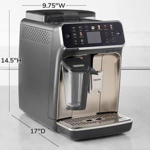 Cafetera Espresso Totalmente Automática Serie 5500, Presión de Bomba de 8-10 Bares, Función de Autolimpieza, para Uso Doméstico y Hotelero (Cromado Gris) - Product Image 2