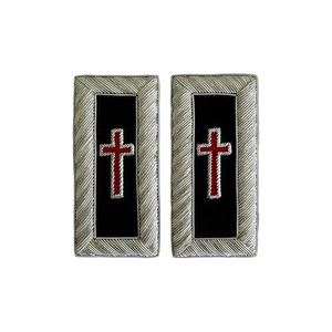 Bas prix bonne qualité nouveau style maçonnique manches OEM desservi dernier style manches croix lingot broderie - Product Image 3