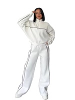 Custom streetwear dames sets, zip-up hoodies, sweatpants, tweedelige dameskleding, workout sets voor dames, trainingspak
