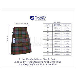Highland 5 Yard Solid Kilt Premium Tissu Acrylique Conception Personnalisable Taille Réglable pour Hommes Adultes Festivals Spécial - Product Image 4