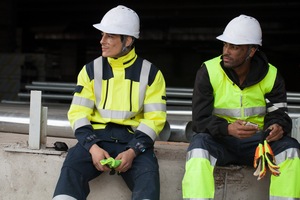 Chaqueta DE SEGURIDAD Softshell fluorescente naranja Hi Vis repelente al agua y a prueba de viento de alta visibilidad para ropa de seguridad - Product Image 5