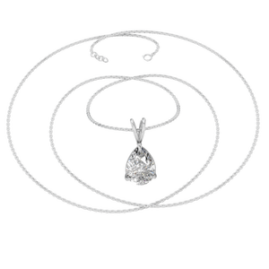 Collier pendentif chaîne à maillons en or 14 carats avec moissanite taille poire 1,6 carat, bijoux fins classiques, cadeaux de fiançailles pour femme - Product Image 5