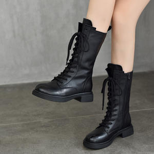 รองเท้าบูทส้นเข็มทรงหัวแหลมสำหรับผู้หญิง สไตล์หรูหรา ความยาวถึงเข่า เหมาะสำหรับงานกลางคืน แฟชั่นรองเท้าบูทเชลซีสำหรับผู้หญิง - Product Image 1