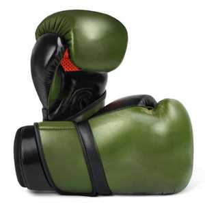 ถุงมือชกมวยหนังและโพลีเอสเตอร์ ดีไซน์ล่าสุด พิมพ์โลโก้ตามสั่ง สำหรับ MMA ระบายอากาศได้ดี บริการ OEM - Product Image 1