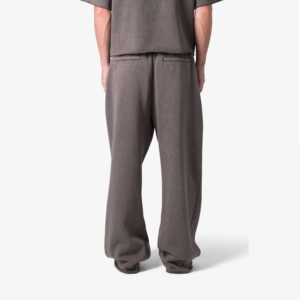 Pantalon de survêtement délavé pour homme, coupe droite, léger, décontracté, 100 % coton respirant, taille élastique, haute qualité sur mesure - Product Image 3