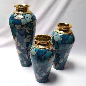 Decorative Aluminium & Iron Flower <b>Vase</b>-Metal Home Decor <b>Vase</b> for Living Room, Hotel & Wholesale Export - Product Image 1