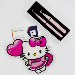 Pinzas de Acrílico Personalizables de Alta Demanda con Diseño de Hello Kitty, Pinzas de Aislamiento de 90 Grados, Ecológicas, para Pestañas - Product Image 5