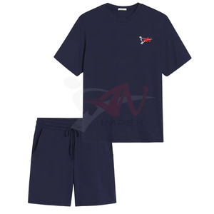 Conjunto de Camiseta y Pantalones Cortos para Hombre, Diseño Elegante con Tela Elástica para Uso Diario - Product Image 6