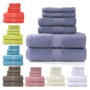 Vente directe de haute qualité doux corail velours non tissé bio serviettes de bain ensemble coton microfibre jetable pour hôtels - Product Image 6