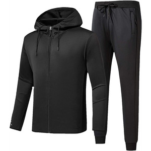 Venta al por mayor personalizado de los hombres Casual Fitness ropa deportiva Sudadera con capucha Tops Joggers pantalones chándal conjunto para gimnasia entrenamientos y correr - Product Image 1