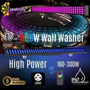 Lámpara LED RGBW de 160W/300W para Exteriores, con Certificación ETL, DMX512, IP67, Iluminación Arquitectónica de Fachadas - Product Image 6