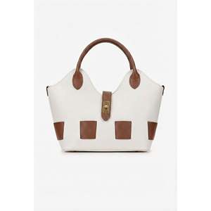 Borsa Strutturata in Vera Pelle Dollar - Elegante Borsa da Donna con Due Manici e Chiusura a Lucchetto, Capacità 3L+ - Made in Italy Art. 25386 - Product Image 4