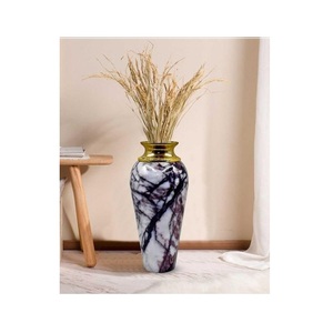 Vase d'affichage décoratif pour la maison en fer aluminium laiton conception et forme personnalisées Vase à fleurs de mariage Vase de table - Product Image 6