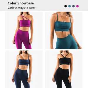 Venta al por mayor Running Workout Active Wear Fitness Compression 2 piezas Yoga Set Nuevo diseño Ropa deportiva de mujer para gimnasio - Product Image 3