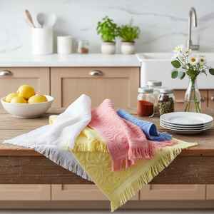 Hotel Quality Eco-Friendly Cotton Kitchen <b>Towel</b> Premium Jacquard Coco <b>Pattern</b> - Product Image 5