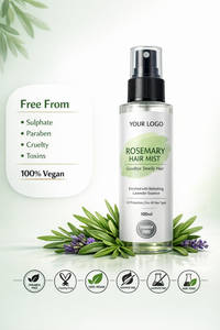 Nouveauté Brume capillaire à la rosmarine Spray démêlant biologique avec protection thermique et tenue forte pour cheveux normaux - Product Image 5