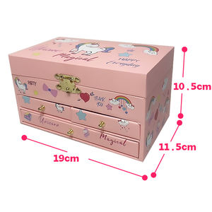 Музыкальная шкатулка с вращающимся розовым единорогом-балериной и ящиками для украшений, подарочная упаковка класса люкс ко Дню святого Валентина для девушки и жены - Product Image 6