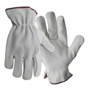 Premium high quality goat grain leather driver working gloves heavy duty industrial safety hand protection construction gloves