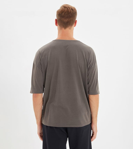 เสื้อยืดผ้าฝ้ายระบายอากาศได้ดีสำหรับผู้ชายเสื้อยืด100% ผ้าฝ้ายแบบกำหนดเองพิมพ์ลายทรงหลวม - Product Image 5