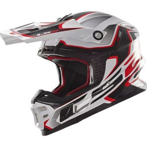 Casque MX456 LS2 Cross, casque demi-face rabattable, taille XL, coque ABS, construction en fibre de verre, visière rabattable, état neuf - Product Image 1