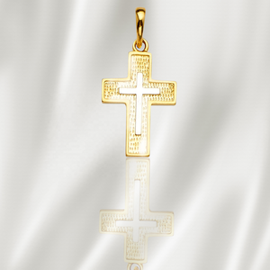 Nuevo colgante de Cruz de Jesús chapado en oro de 14K corte de diamante joyería religiosa cristiana Paquete de logotipo personalizado Aleación de Metal clásico - Product Image 4