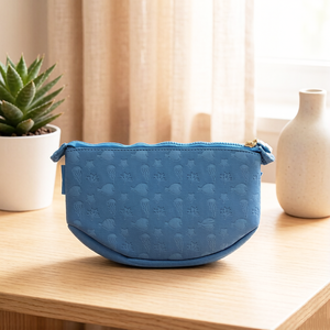 Étui à crayons en néoprène gaufré bleu océan, <span class=keywords><strong>pochette</strong></span> à fermeture éclair <span class=keywords><strong>pour</strong></span> enfants, <span class=keywords><strong>pour</strong></span> fournitures scolaires, papeterie et rangement de voyage - Product Image 1