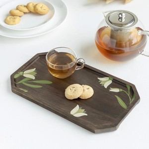 Plateau rectangulaire en bois de mangue peint à la main, écologique et tendance, magnifique, 12,5 pouces x 7 pouces x 0,6 pouces (LxLxH), plat biodégradable - Product Image 6