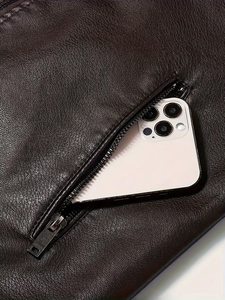 Veste de moto en cuir classique rétro de couleur bleue personnalisée avec logo OEM vestes en cuir de course pour hommes - Product Image 3