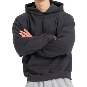 Sweat-shirts à capuche 100% coton avec logo personnalisé pour hommes, poids lourd, imprimés de style animal, pulls à épaules tombantes, sans ficelle, printemps vierge - Product Image 3