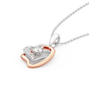 สร้อยคอเพชรเงินแท้รูปหัวใจคู่เจลิยา - Product Image 3