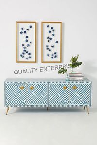Commode à tiroirs en incrustation d'os, meuble de salon, commode en incrustation d'os, meubles en incrustation d'os pour l'Inde par Quality Enterprises - Product Image 3
