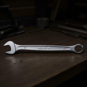 Chiave Combinata Cromata con Estremità Aperta e Anello Piegato - Product Image 3