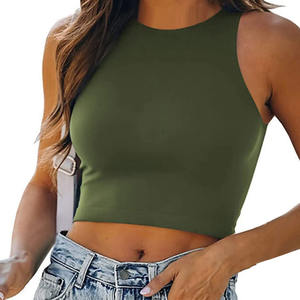 Camisetas sin mangas de algodón 100% ajustadas para mujer, Premium tela de punto de calidad, sublimación de Color sólido para todas las edades - Product Image 1