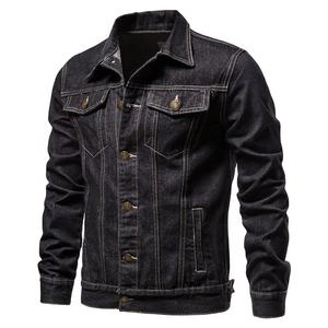 High Quality <b>Black</b> <b>Denim</b> <b>Jacket</b> Loose Multiple Pocket Coat Solid Washed Jeans <b>Jackets</b> for <b>Men</b> Trend Casual <b>Denim</b> <b>Jackets</b> for <b>Men</b> - Product Image 1