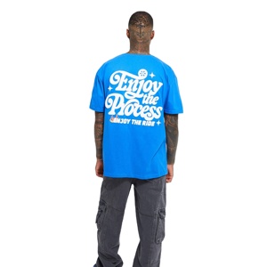 เสื้อยืดปักลายกำมะหยี่สำหรับผู้ชายเสื้อยืดผ้าฝ้ายปักลายกราฟิกดิจิทัลลายกราฟิกโลโก้100% แบบหลวม - Product Image 3