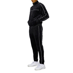 Logo personnalisé 100% Survêtement en velours de coton pour hommes Nouveau style de jogging grande taille Ensemble 2 pièces pour l'hiver - Product Image 2