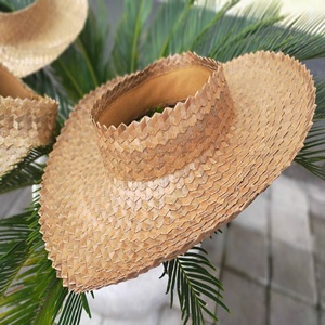 Visière de soleil chapeau de paille de soleil pour le surf, chapeau à large bord de sauvetage Rush plage Logo personnalisé homme été soie unisexe OEM personnalisé printemps - Product Image 2