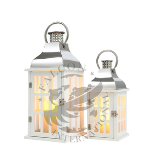 Linterna de metal chapado en oro rosa con vidrio para la decoración del hogar nueva última vela de metal votiva en precio al por mayor - Product Image 3