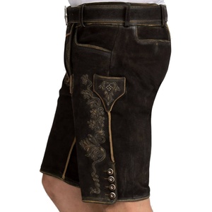 Nuevos Pantalones Cortos de Cuero Tradicionales Bávaros para Hombre, Ligeros, Estilo Oktoberfest, Personalizados, Ecológicos, con Botones en el Medio - Product Image 6